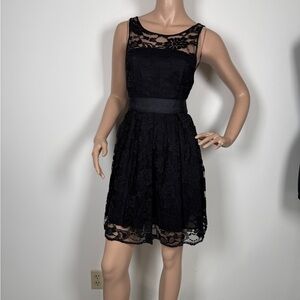 Elegant Black Lace Dress mini goth